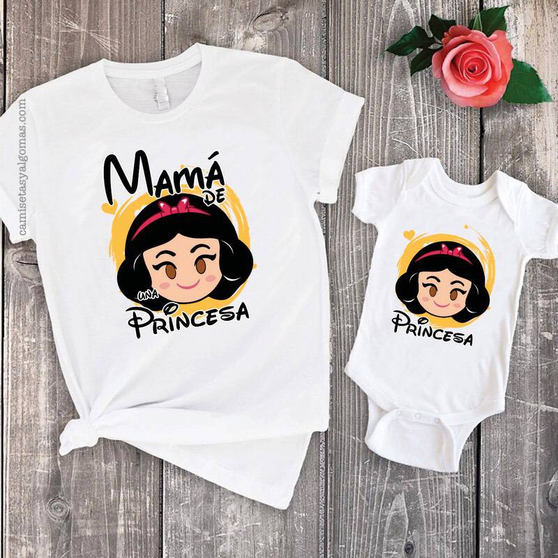 camiseta duo mama hija princesa blancanieves